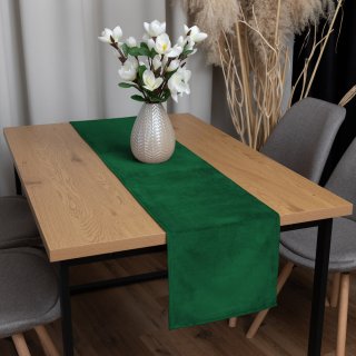 Sametový běhoun na stůl Velvet Premium SVP-032 Zelený - detail 1 - Biante.cz