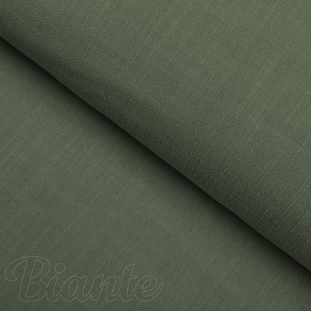 Lněná látka LEN-020 Khaki zelená - metráž šířka 140 cm - detail 2 - Biante.cz