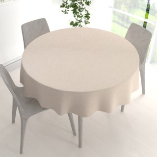 Velký dekorační kulatý ubrus PM-128 Přírodní režná - detail 1 - Biante.cz