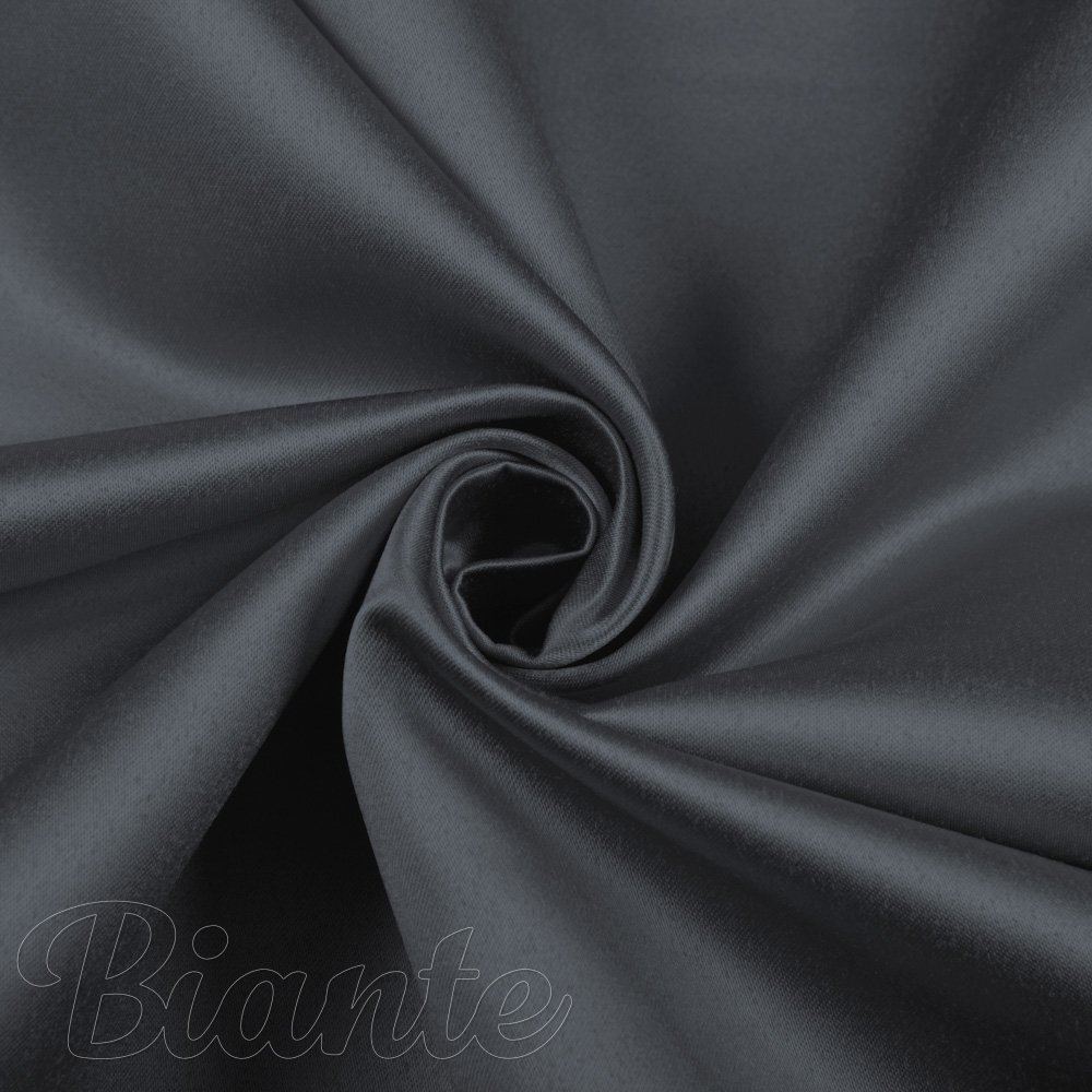 Látka polyesterový satén LUX-049 Antracitově šedá - šířka 150 cm - detail 1 - Biante.cz