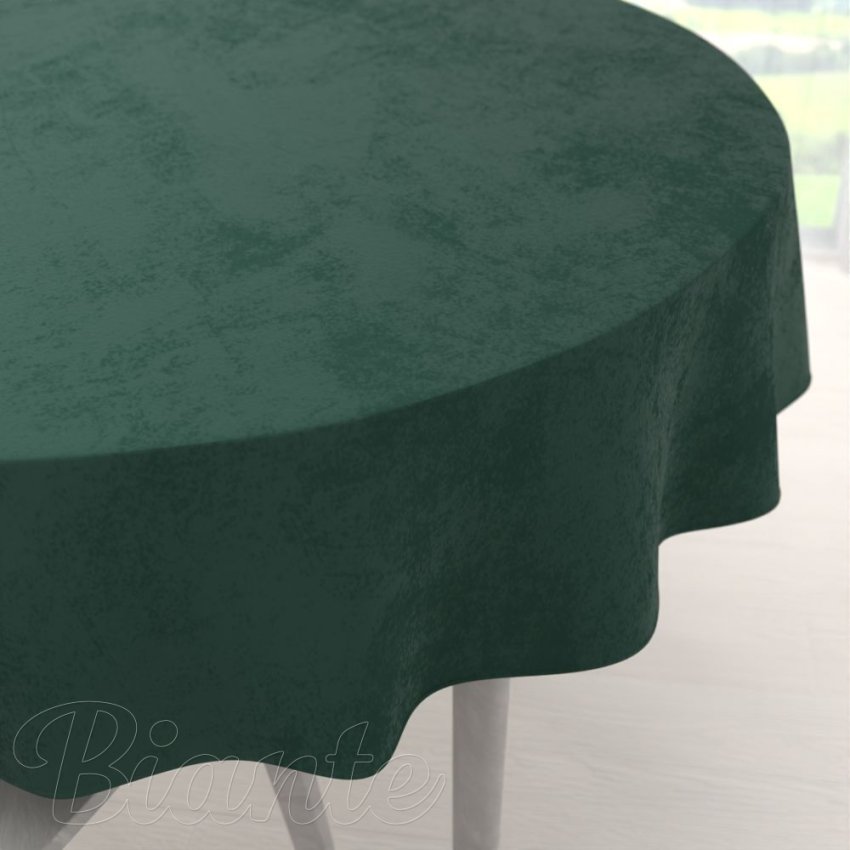 Velký sametový kulatý ubrus Velvet Premium SVP-044 Lesní zelená - Biante.cz