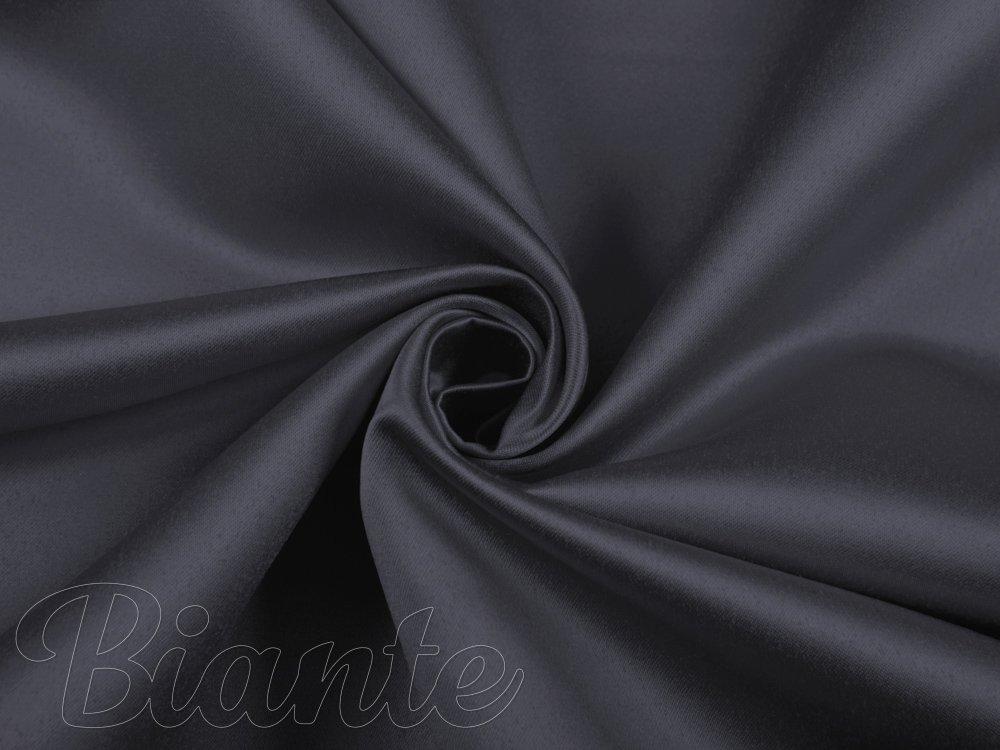 Látka polyesterový satén LUX-L056 Antracitově šedá - šířka 150 cm - detail 1 - Biante.cz Látka polyesterový satén LUX-L056 Antracitově šedá - šířka 150 cm - detail 1 - Biante.cz