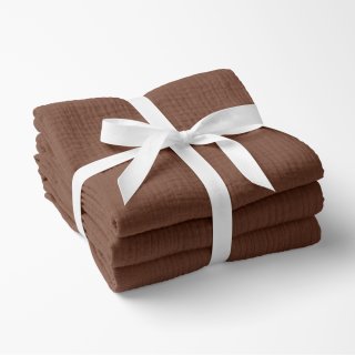 Mušelínová utěrka Nature MSN-075 Hnědá - sada 3 ks - Biante.cz