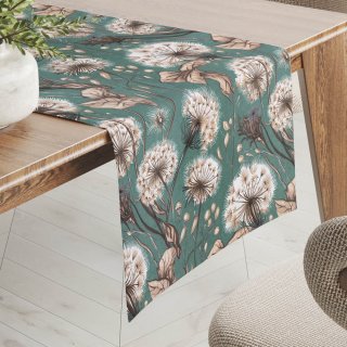 Bavlněný běhoun na stůl Sandra SA-716 Podzimní pampelišky na zeleném - Biante.cz Bavlněný běhoun na stůl Sandra SA-716 Podzimní pampelišky na zeleném - Biante.cz