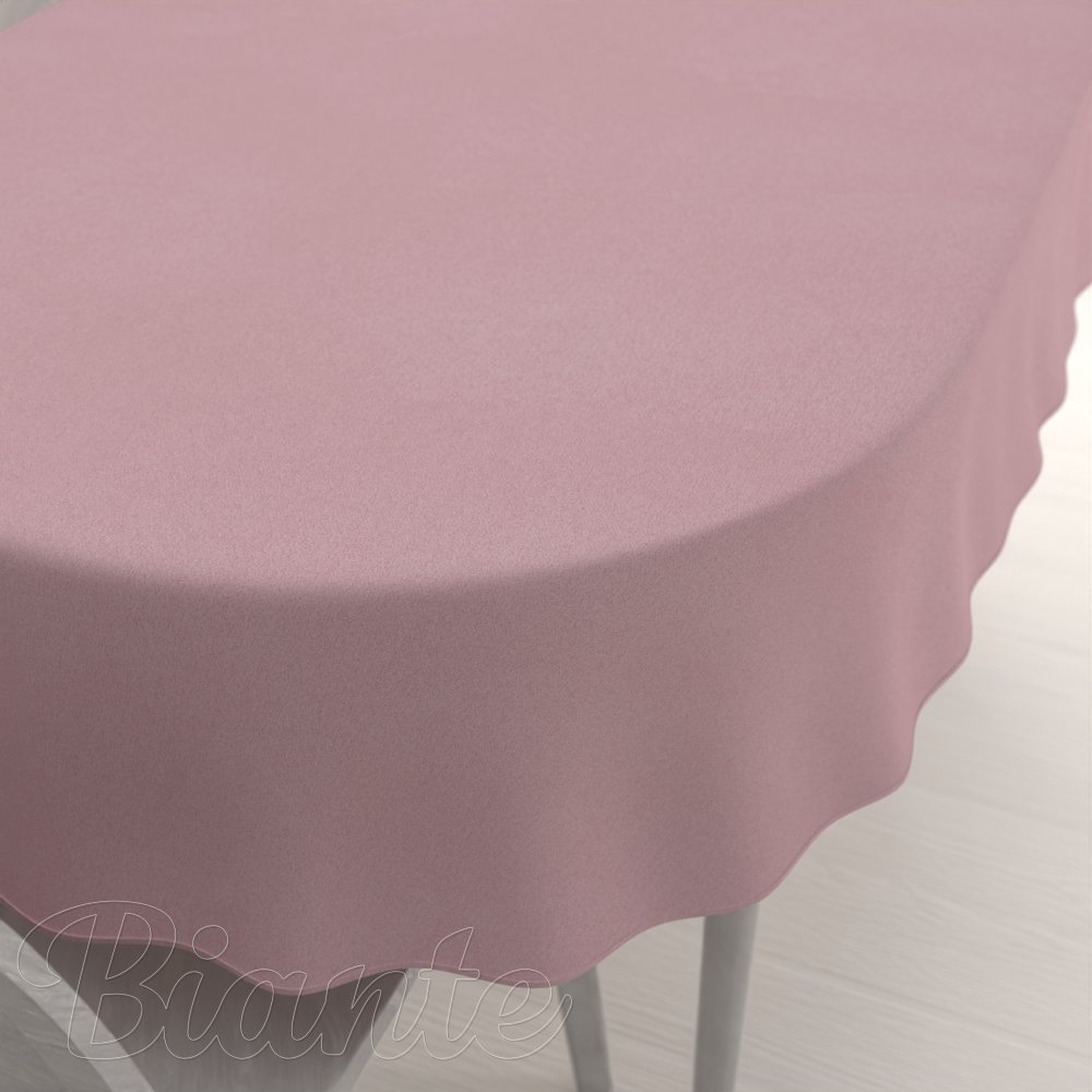 Dekorační oválný ubrus BKS-413 Pudrově růžový - 2.JAKOST - Biante.cz