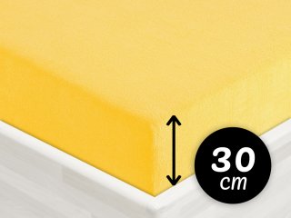 Froté napínacie prestieradlo na vysoký matrac FR-003 Žlté - Biante.sk Froté napínacie prestieradlo na vysoký matrac FR-003 Žlté - Biante.sk