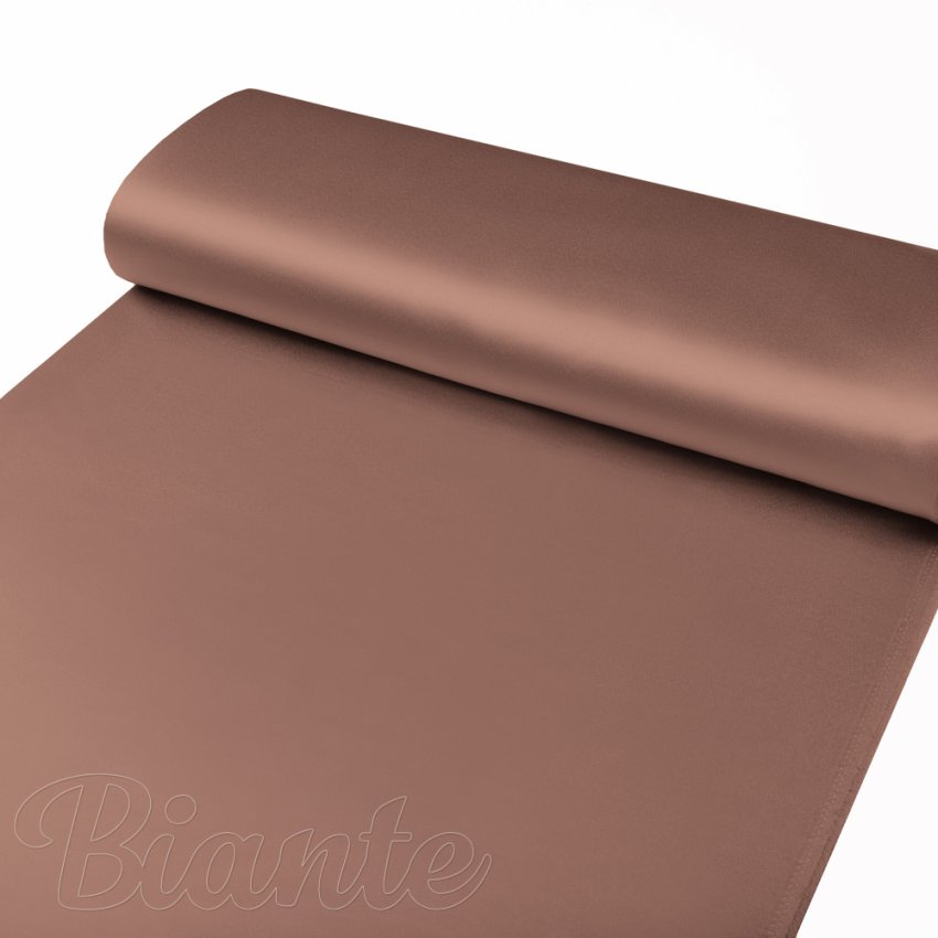 Látka polyesterový satén LUX-048 Bronzově hnědá - šířka 150 cm - detail 3 - Biante.cz