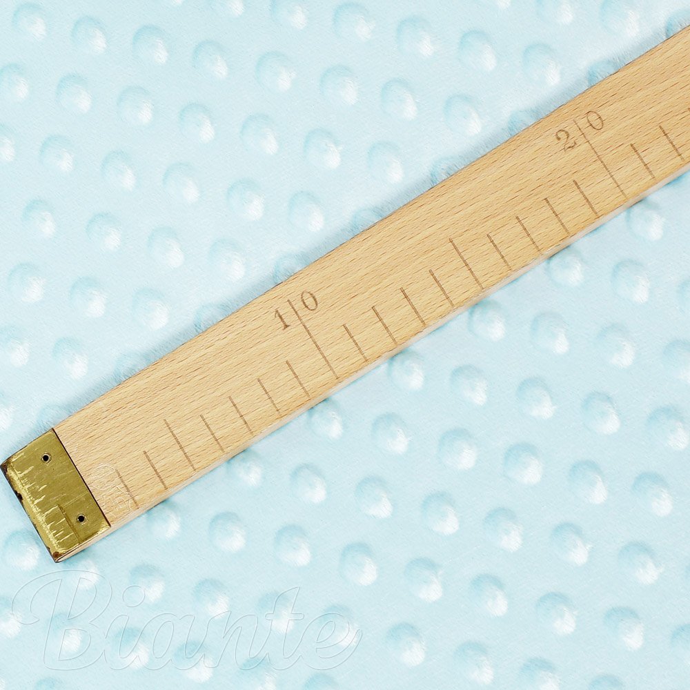 Dětská látka Minky 3D puntíky MKP-013 Ledová modrá - šířka 150 cm - detail 5 - Biante.cz