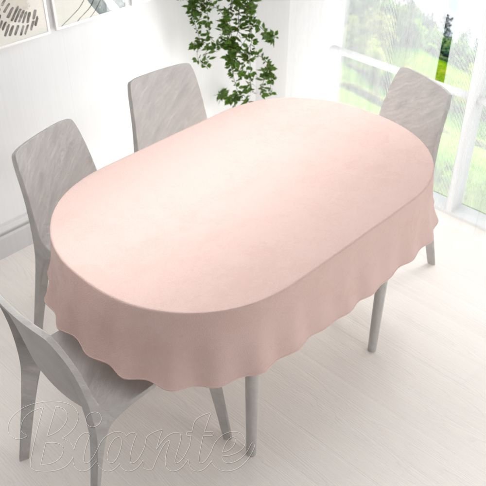 Sametový oválný ubrus Velvet Premium SVP-043 Pudrově růžový - detail 1 - Biante.cz
