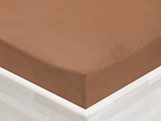 Jersey napínací prostěradlo JR-023 Oříškově hnědé - Biante.cz Jersey napínací prostěradlo JR-023 Oříškově hnědé - Biante.cz