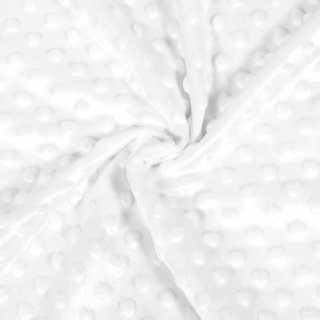 Dětská látka Minky TOP 3D puntíky MKP-059 Bílá - šířka 165 cm - detail 1 - Biante.cz