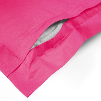 Bavlnená obliečka na vankúš s lemom Moni MO-058 Žiarivo ružová - detail 1 - Biante.sk
