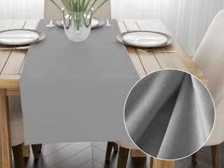 Sametový běhoun na stůl Velvet Premium SVP-039 Šedý - Biante.cz Sametový běhoun na stůl Velvet Premium SVP-039 Šedý - Biante.cz