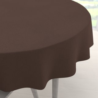 Velký dekorační kulatý ubrus BKS-409 Čokoládově hnědý - Biante.cz