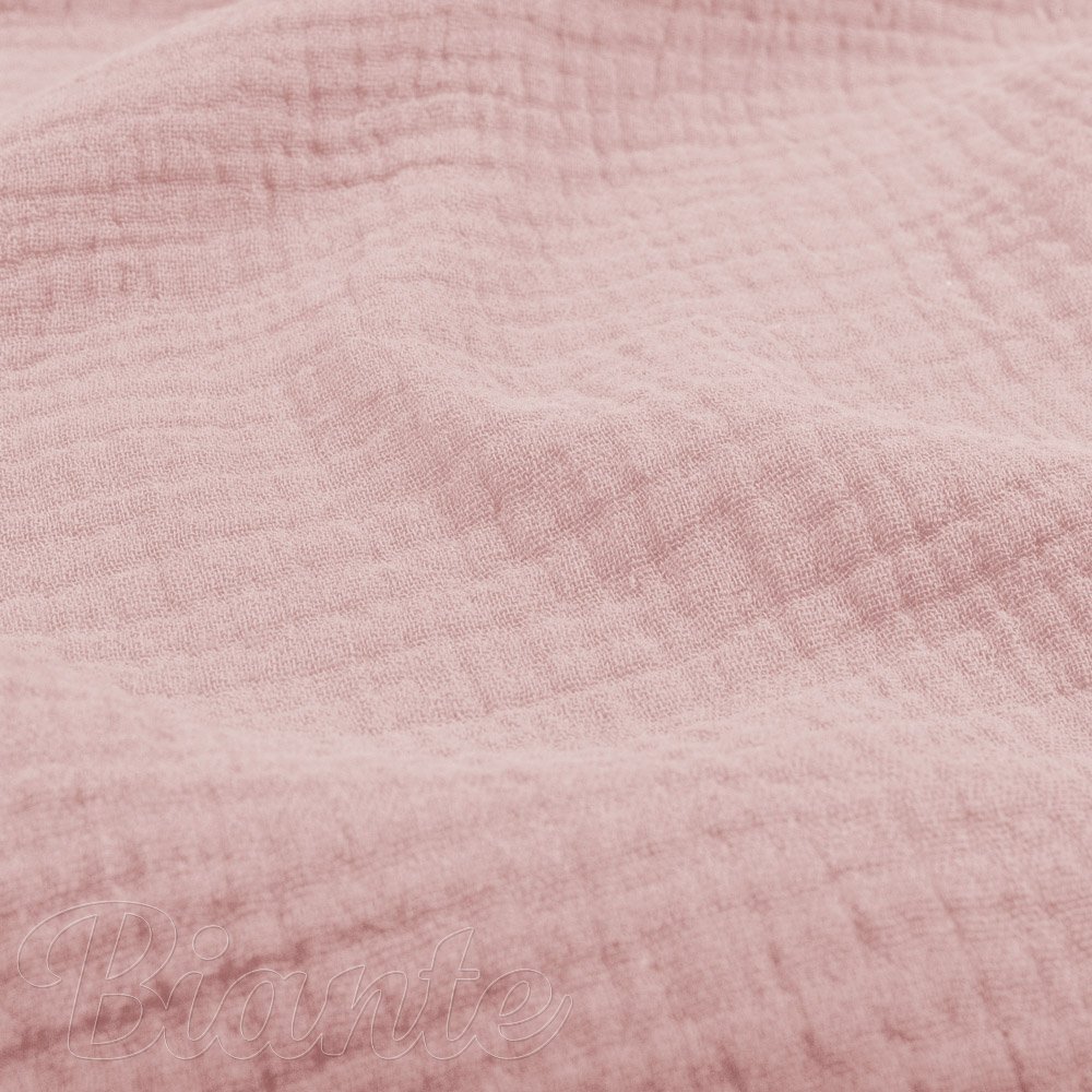 Mušelín dvojitá gázovina MSN-078 Pudrově růžová - metráž šířka 140 cm - detail 1 - Biante.cz