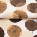 Bavlnená látka/plátno Sandra SA-488 Hnedo-béžové designové púpavy - šírka 160 cm - detail 2 - Biante.sk