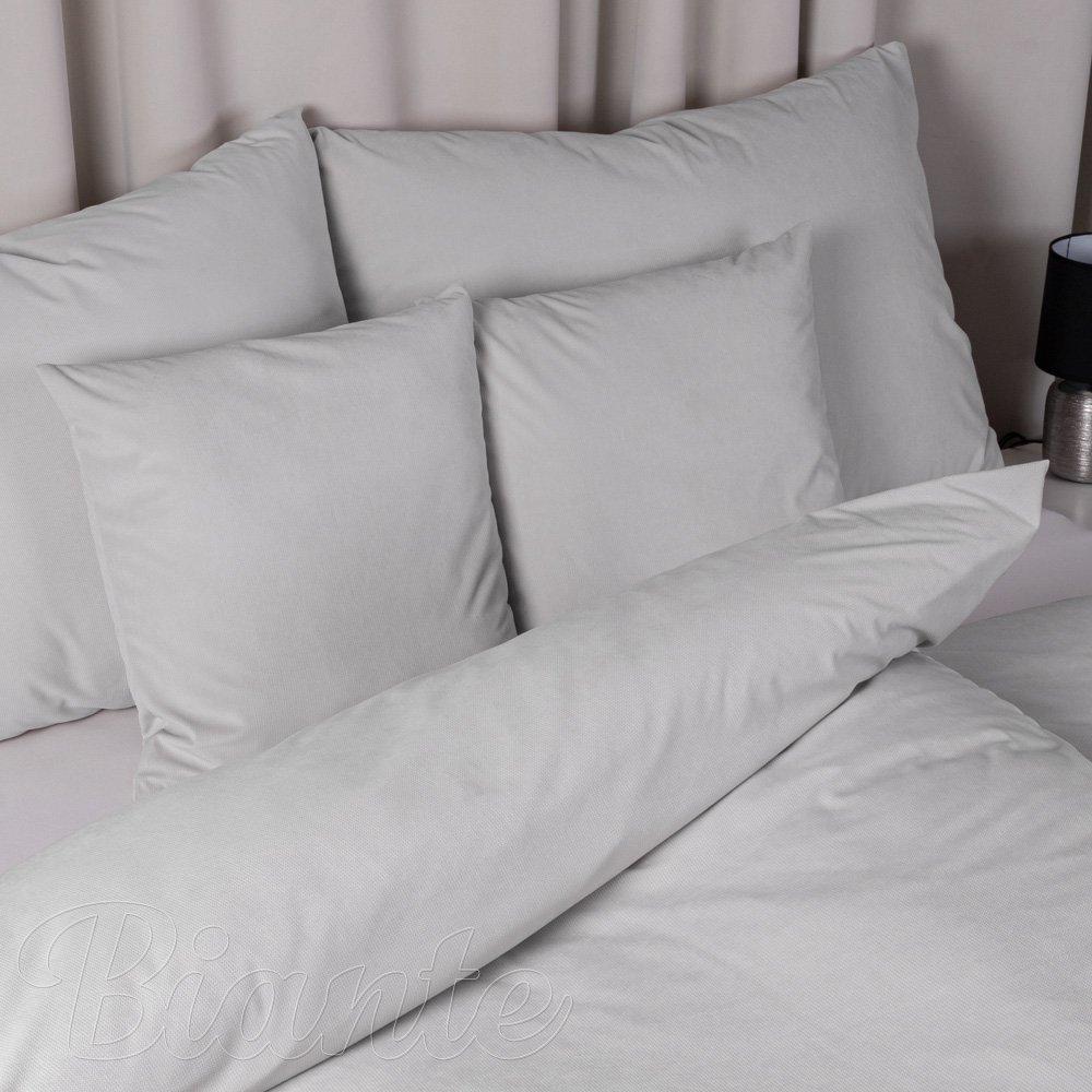 Hřejivé povlečení Velvet Brick SVB-206 Světle šedé - detail 1 - Biante.cz Hřejivé povlečení Velvet Brick SVB-206 Světle šedé - detail 1 - Biante.cz