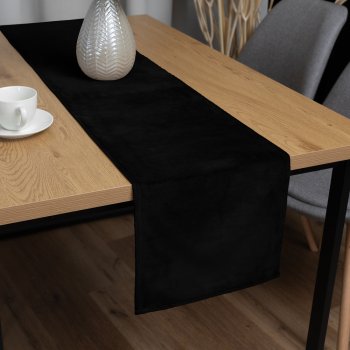 Sametový běhoun na stůl Velvet Premium SVP-041 Černý - Biante.cz Sametový běhoun na stůl Velvet Premium SVP-041 Černý - Biante.cz