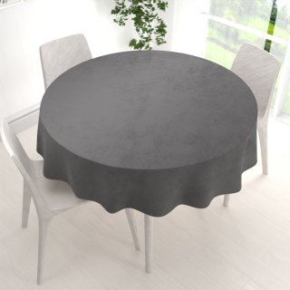 Sametový kulatý ubrus Velvet Premium SVP-017 Tmavě šedý - detail 1 - Biante.cz Sametový kulatý ubrus Velvet Premium SVP-017 Tmavě šedý - detail 1 - Biante.cz