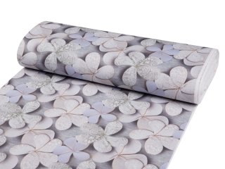 Dekorační látka PM-032 Designové květy na šedém - šířka 150 cm - detail 1 - Biante.cz Dekorační látka PM-032 Designové květy na šedém - šířka 150 cm - detail 1 - Biante.cz