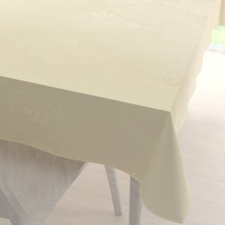 Teflonový obdélníkový ubrus TF-104 Světle vanilkový zámecký vzor - Biante.cz