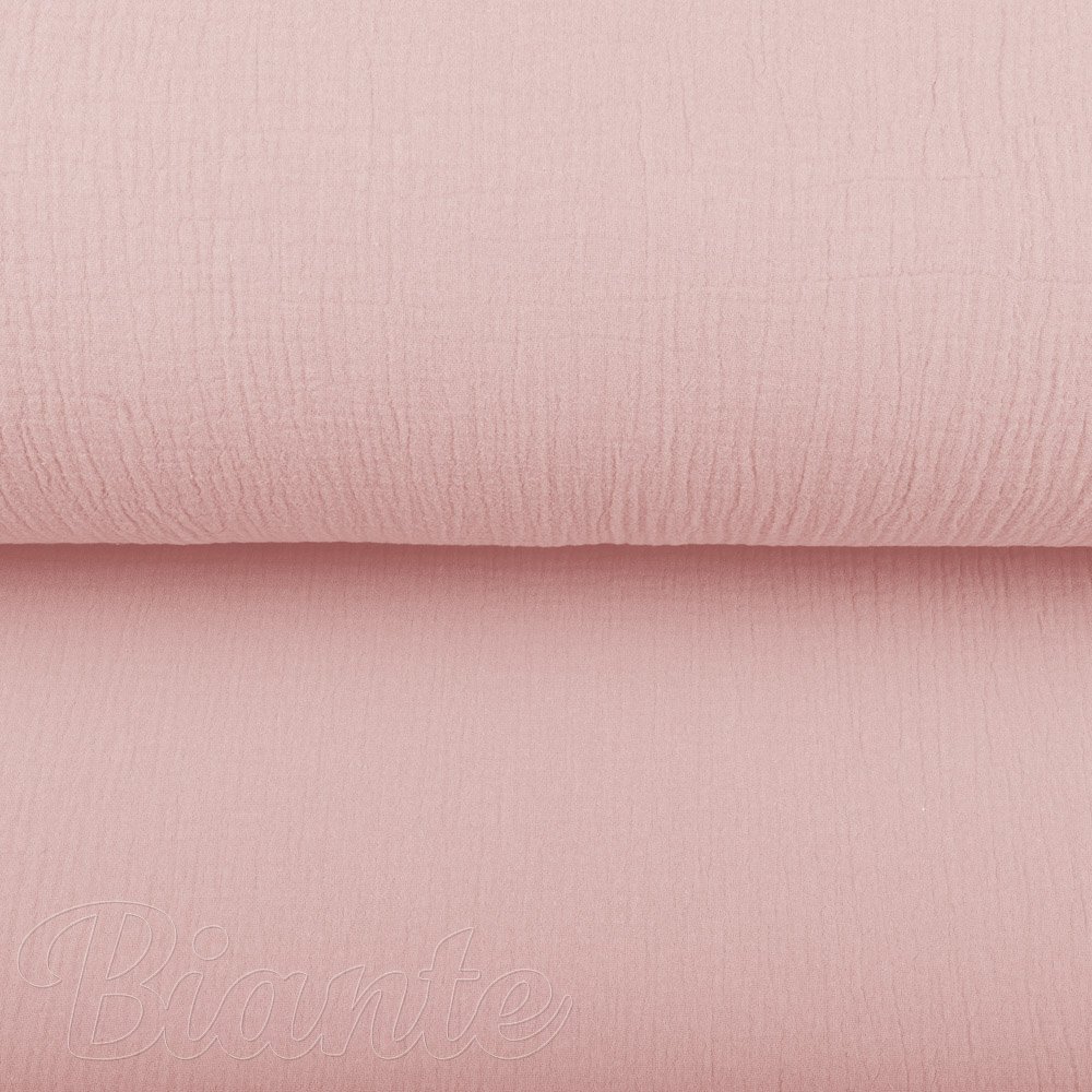 Mušelín dvojitá gázovina MSN-078 Pudrově růžová - metráž šířka 140 cm - detail 5 - Biante.cz