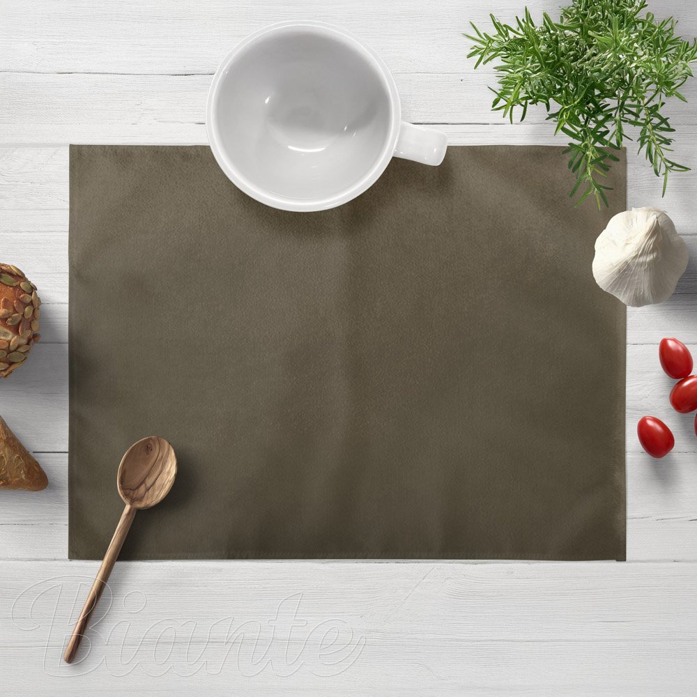 Sametové prostírání na stůl SV-031 Hnědá khaki - Biante.cz