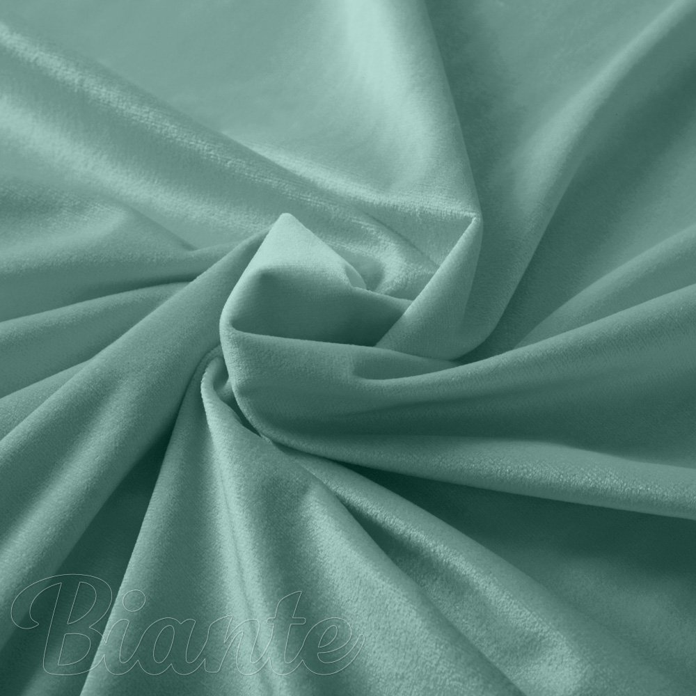 Zamatová látka Velvet Prémium SVP-048 Pastelová ľadovo zelená - šírka 145 cm a 280 cm - detail 1 - Biante.sk