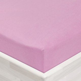 Dětské jersey napínací prostěradlo do postýlky JR-008 Růžová lila - detail 1 - Biante.cz