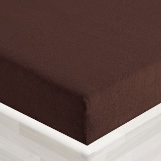 Froté napínací prostěradlo FR-026 Čokoládově hnědé - Biante.cz