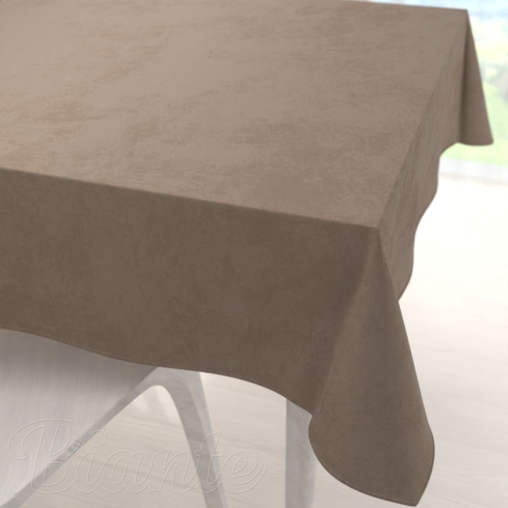 Velký sametový čtvercový ubrus Velvet Premium SVP-005 Světle hnědý - Biante.cz