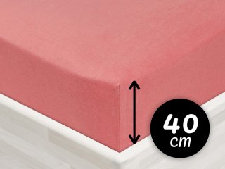 Jersey napínacie prestieradlo na extra vysoký matrac JR-001 Koralové - Biante.sk Jersey napínacie prestieradlo na extra vysoký matrac JR-001 Koralové - Biante.sk