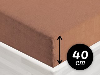 Froté napínacie prestieradlo na extra vysoký matrac FR-023 Orieškovo hnedé - Biante.sk Froté napínacie prestieradlo na extra vysoký matrac FR-023 Orieškovo hnedé - Biante.sk