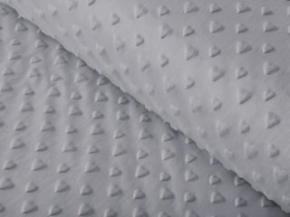 Dětská látka Minky 3D srdíčka MKS-005 Tmavě šedá - šířka 150 cm - Biante.cz Dětská látka Minky 3D srdíčka MKS-005 Tmavě šedá - šířka 150 cm - Biante.cz