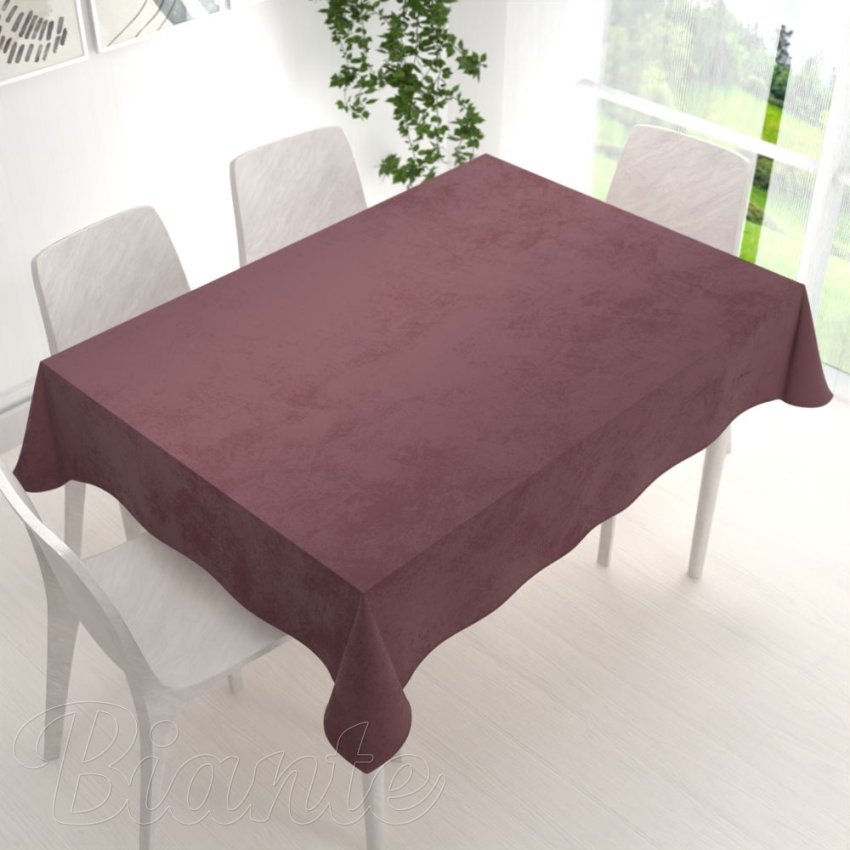 Velký sametový obdélníkový ubrus Velvet Premium SVP-019 Hnědofialový - detail 1 - Biante.cz