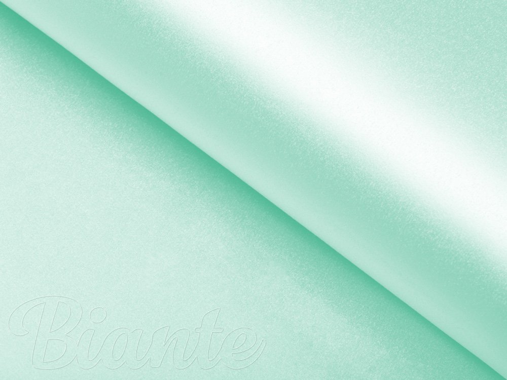 Látka polyesterový satén LUX-L059 Světle mintová - šířka 150 cm - detail 2 - Biante.cz Látka polyesterový satén LUX-L059 Světle mintová - šířka 150 cm - detail 2 - Biante.cz