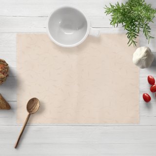 Teflonové prostírání na stůl TF-025 Pnoucí lístky - béžové - Biante.cz