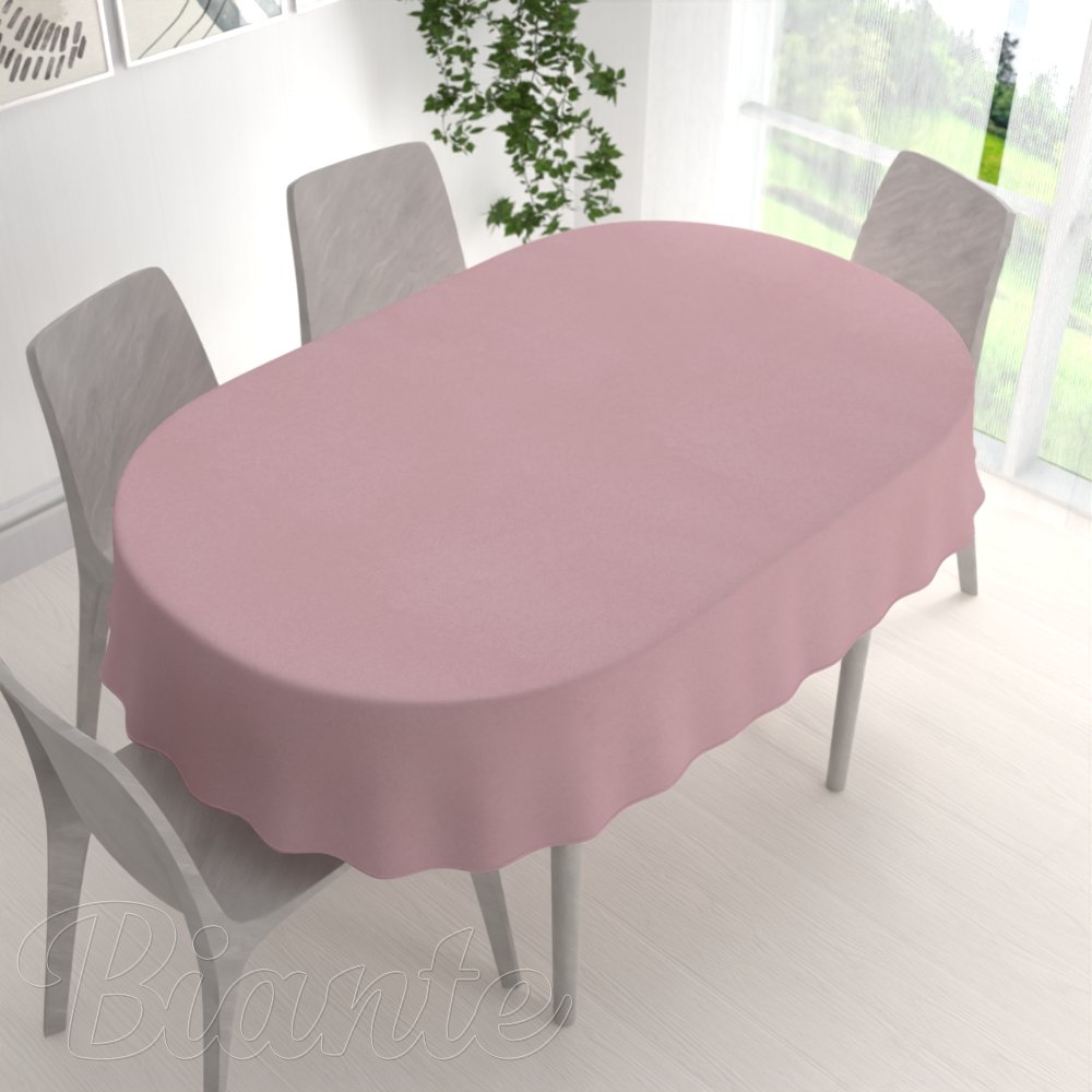 Dekorační oválný ubrus BKS-413 Pudrově růžový - 2.JAKOST - detail 1 - Biante.cz