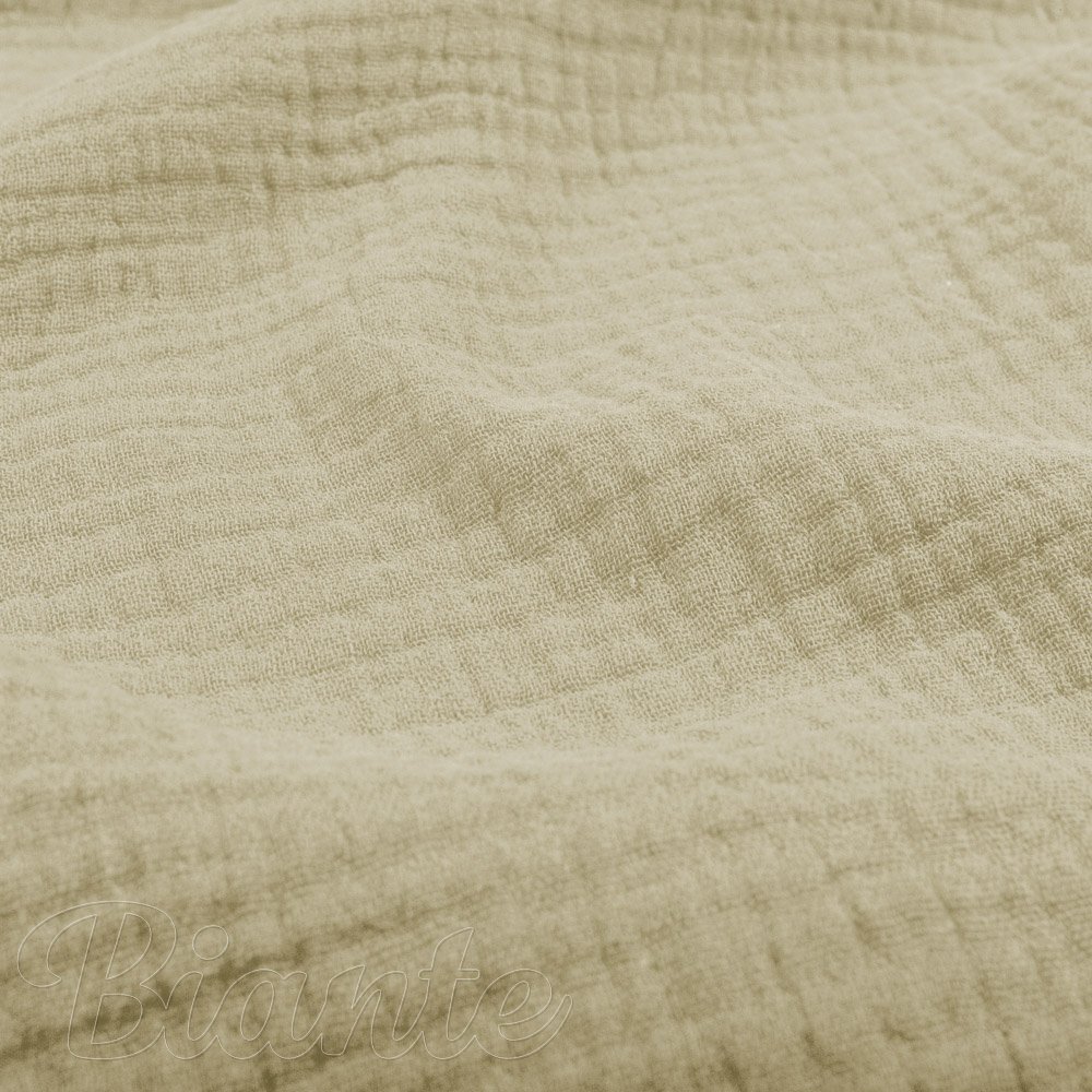 Mušelín dvojitá gázovina MSN-070 Světlá pískově béžová - metráž šířka 140 cm - detail 1 - Biante.cz