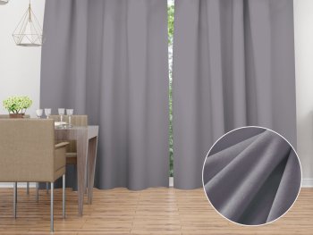 Sametový závěs na míru Velvet Premium SVP-013 Šedý - Biante.cz Sametový závěs na míru Velvet Premium SVP-013 Šedý - Biante.cz