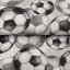 Detská bavlnená látka/plátno Sandra SA-776 Čierno-sivé futbalové lopty - šírka 160 cm - detail 2 - Biante.sk