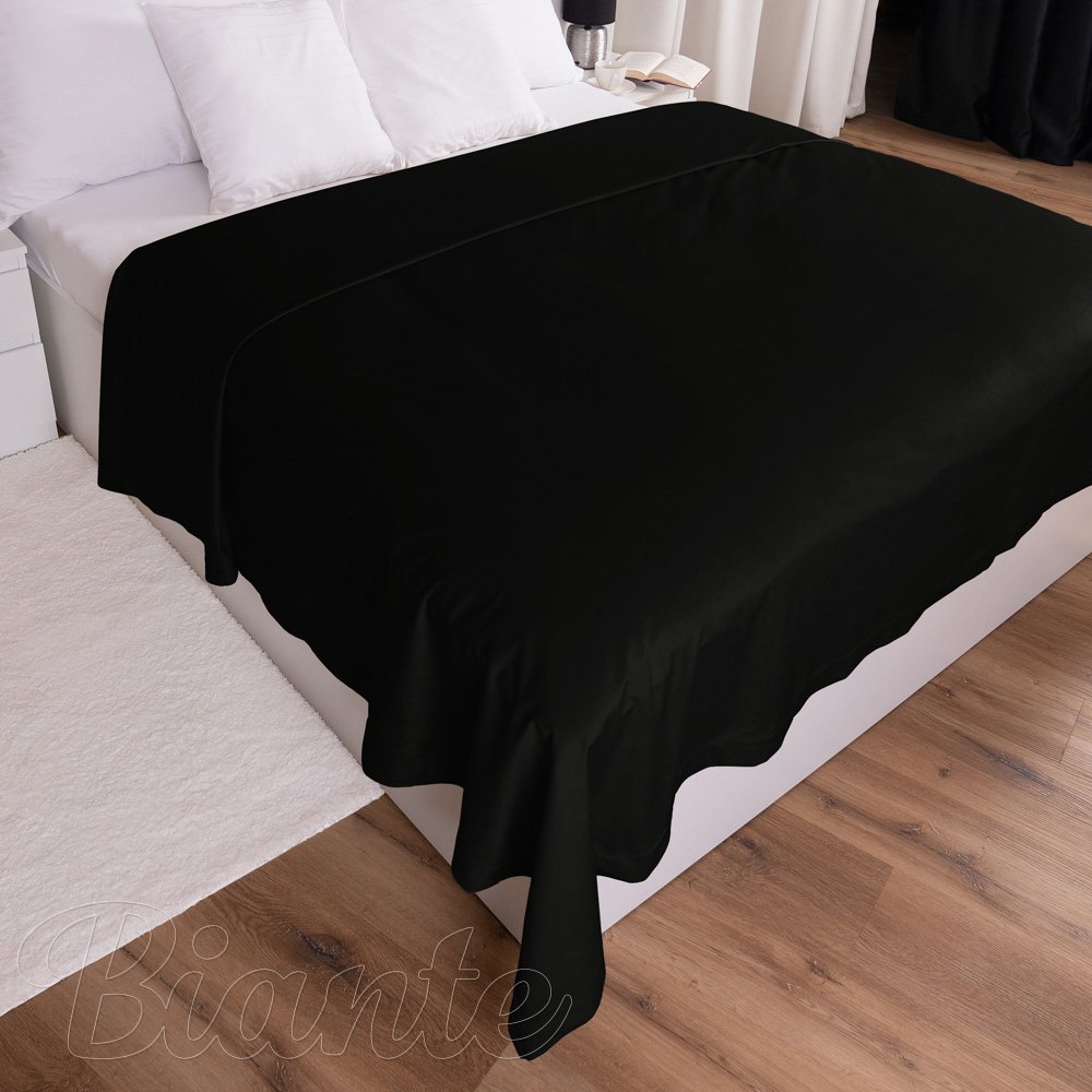 Sametový přehoz na postel Velvet Premium SVP-041 Černý - detail 1 - Biante.cz