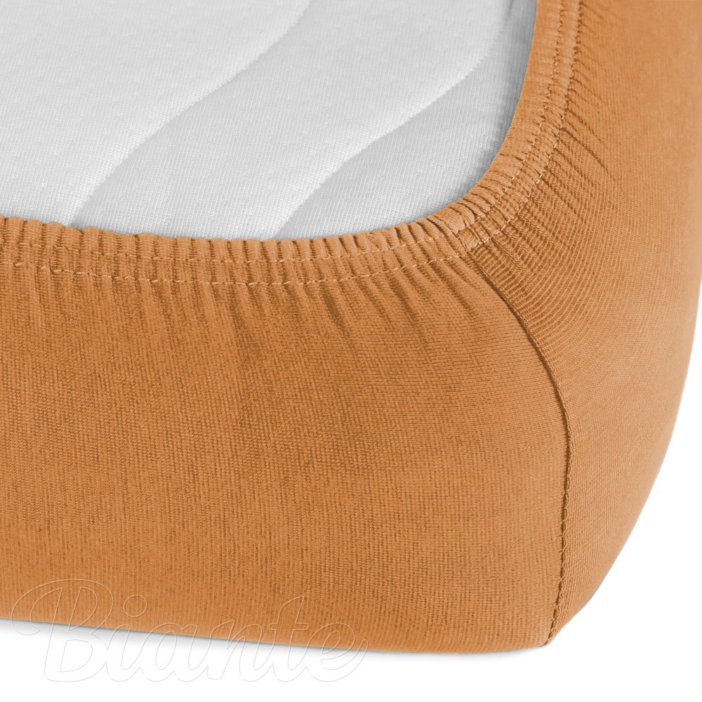 Jersey napínací prostěradlo JR-022 Okrové - detail 1 - Biante.cz