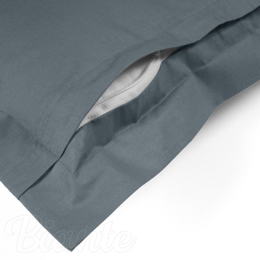 Bavlnená obliečka na vankúš s lemom Moni MO-066 Modrosivá - detail 1 - Biante.sk