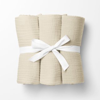 Mušelínová plena/dečka Nature MSN-080 Krémová - ZVÝHODNĚNÁ SADA 3 KS - Biante.cz