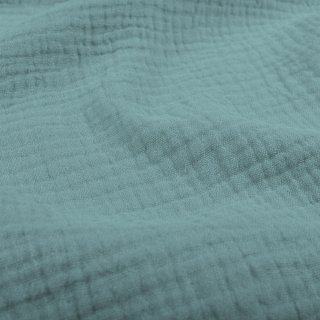 Mušelín dvojitá gázovina MSN-050 Pastelově modrozelená - metráž šířka 140 cm - detail 1 - Biante.cz