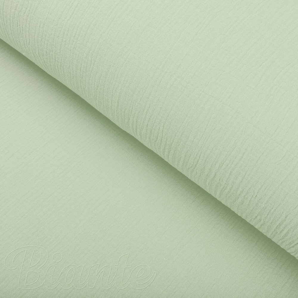 Mušelín dvojitá gázovina MSN-067 Pastelově pistáciová - metráž šířka 140 cm - detail 4 - Biante.cz