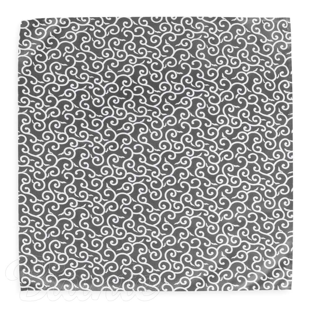 Bavlněný šátek Sandra SA-258 Ornamenty na tmavě šedém - detail 2 - Biante.cz