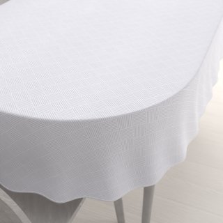Teflonový oválný ubrus Milano TF-094 - bílý - Biante.cz