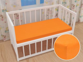 Dětské jersey napínací prostěradlo do postýlky JR-006 Oranžové - Biante.cz Dětské jersey napínací prostěradlo do postýlky JR-006 Oranžové - Biante.cz